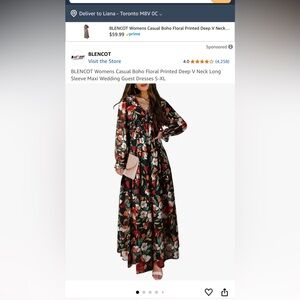 Floral Long Sleeve Maxi Dress